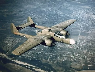 Northrop P-61 Black Widow In Flight 8 X 10  World War II Photo Picture #60 • $7.43