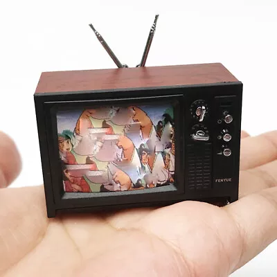 1:12 Dollhouse Miniature Furniture Mini Television TV Decor Vintage Accessory • $4.09
