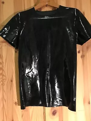 Mens Mr S Latex Top T-Shirt Short Sleeve Small • £30