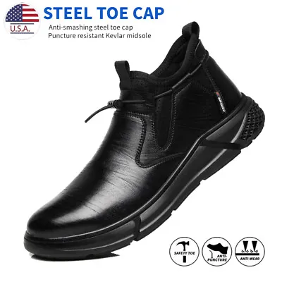 Waterproof Mens Boots Safety Shoes Steel Toe Cap Work Boots Indestructible Shoes • $41.39