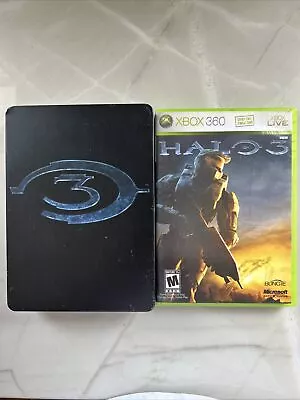 Halo 3 - Limited Edition (Xbox 360 2007) Steelbook CIB No Slip Cover (2 Games) • $20