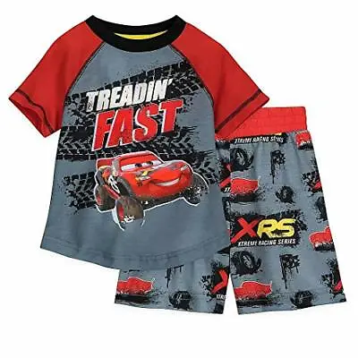 Disney Cars Lightning McQueen Treadin' Fast Boy's Pajama Shorts Set • $26.99