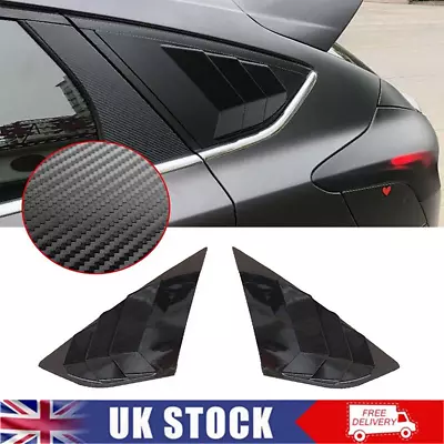 2x Rear Window Louvers Side Vent Trim Hatchback 2012-18 For Ford Focus ST RS MK3 • £12.89