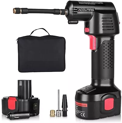 ACCUTIRE Cordless Tyre Inflator Air Compressor Li-ion Battery  Zip Case Air Hawk • $74.90