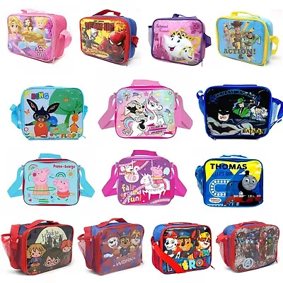 Boys Girls Kids Character Disney DC Insulated Lunch Bag Box School Food Dinner • £9.99