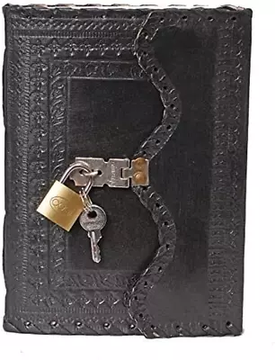 Leather Diary Journal With Lock Notepad Writing Book With Lock & Key Handmade Pa • $10.39