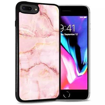 ( For IPhone 7 Plus ) Back Case Cover AJ12506 Pink Marble • $9.99