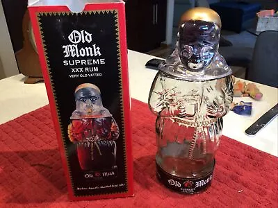 Vintage Old Monk Supreme Rum Bottle And Box • $28