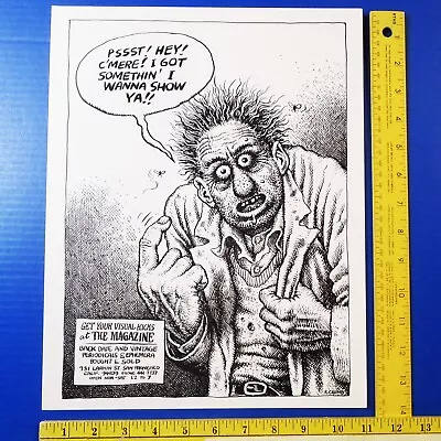 R. CRUMB 1973 11x14 Promo Poster For MAGAZINE STORE SF - REPRINT • $8.95