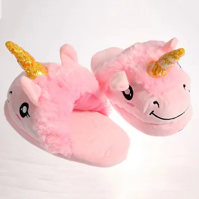 $47 • Buy  Unicorn Slippers Soft Kids Girls Children Plush Pink - One Size AUS 1- 3  MIXED