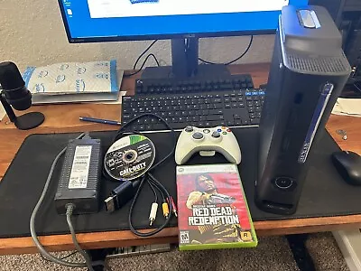 $99.99 • Buy Xbox 360 Elite 120GB Black Console Bundle W/Wireless Controller & Cords Tested