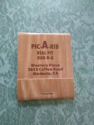 Vintage Matchbook C14 Collectible Ephemera Modesto California Pick A Rib BBQ • $29.99