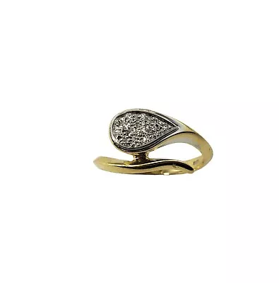 Vintage 18 Karat Yellow Gold And Diamond Snake Ring Size 7.25 #10784 • $495