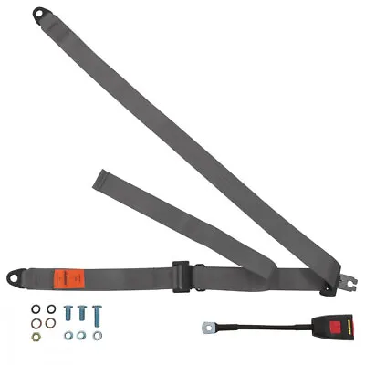 Front Static Seat Belt For MG MGB Sports Convertible 1962-1976 Grey • $128.61