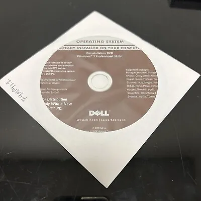 Genuine Dell Windows 7 Professional Reinstallation Disc 32-bit 0PPK5P 8X4PY • $24.99