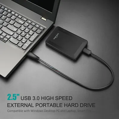 320GB FAT32 USB 3.0 Portable External Hard Drive - Black For Windows & Smart TVs • £13.59