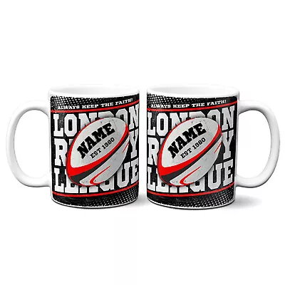 Personalised London Broncos Mug Rugby League Cup Birthday Dad Fathers Gift RPM11 • £12.95