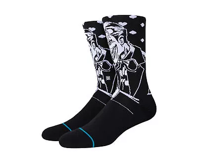 Stance The Joker Crew Socks Black White A545D21THE Men's NWT • $13.59