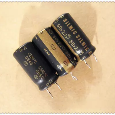 5Pcs ELNA SILMIC Large Volume 2.2uF/50V Audio Electrolytic Capacitor 10mmX20mm • $3.01