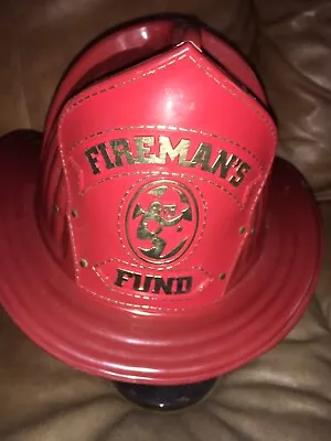 Vintage 1960’s FIREMAN’S FUND HELMET Collectors Fireman Helmet By PARKER  USA • $67.99