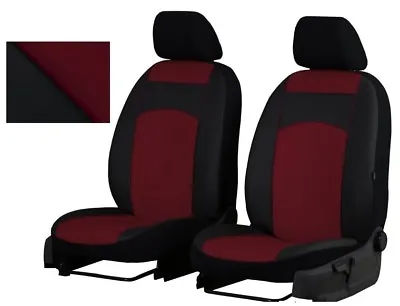 Burgundy EcoLeather Universal Front Seat Covers MERCEDES Class C W202 W203 W204 • $46.72