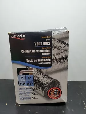 Deflecto Hardware Supurr-Flex DRYER VENT DUCT 4  Dia X 8 Ft L Fire-Resist NEW  • $21.12