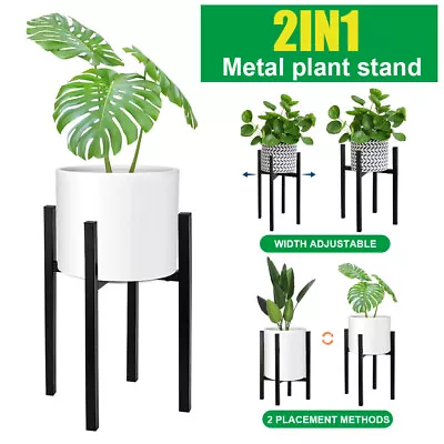 Metal Plant Pot Stand Extendable Flower Display Shelf Indoor Outdoor Garden UK • £13.99