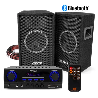 £140 • Buy SL6 HiFi Speaker Set And Stereo Amplifier, Bluetooth MP3 Home Audio Music System