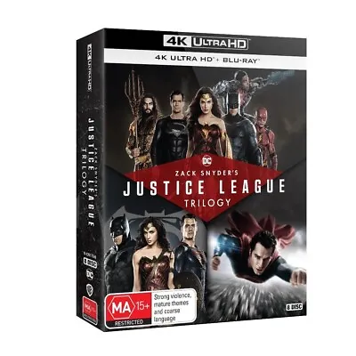 DC Justice League Trilogy 4k Ultra Uhd +Bluray Batman Flash Aqua Wonder AusPosT • $148