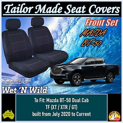 Neoprene Front Seat Covers For Mazda BT-50 (BT50) TF Dual Cab: 06/2020 - Current • $122.90
