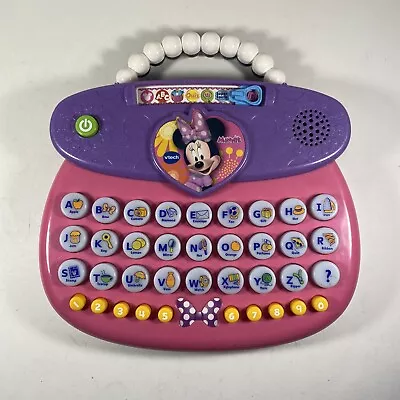 EUC Vtech Disney Minnie Mouse Computer Purse Alphabet & Number Learning Toy • $14.99