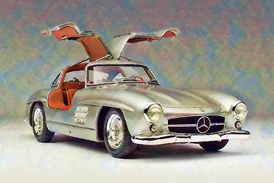 Monet Style Mercedes-Benz 300sl Gullwing Side Poster • $20