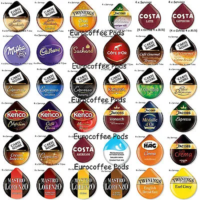 Tassimo Coffee T-discs - Pods Capsules 4 Or 8 Cups - 48 Flavours To Select From • £4.89