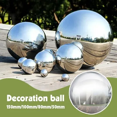 6pcs Gazing Balls Mirror Garden Spheres Stainless Steel Fence Christmas Decor UK • £12.49