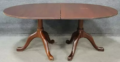 Kittinger Williamsburg  Mahogany Two Pedestal Dining Table  CW 66 • $699