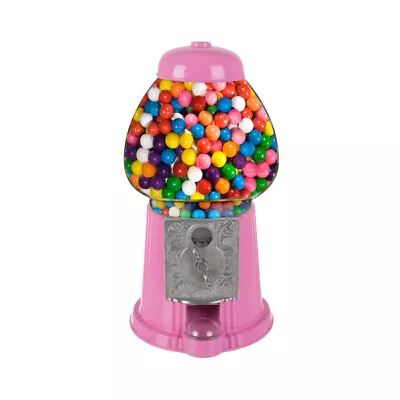 11 Inch Pink Vintage Gumball Machine Bank Metal Base Glass Globe Toy Bank • $29.99