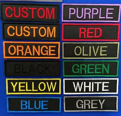 £4.19 • Buy Personalised Name ID Badge Morale Patch Name Tape Hook Back 100x30mm