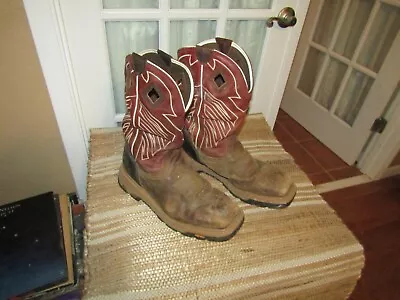 Justin WK2115 Roughneck Steel Toe Work Boot Brown Men's Size 13 D • $43.96