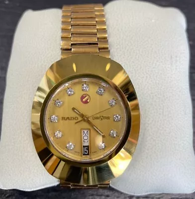 Vintage Rado Diastar 636.0313.3 Gold Plated DAIMONDS Oval Case Automatic • $595