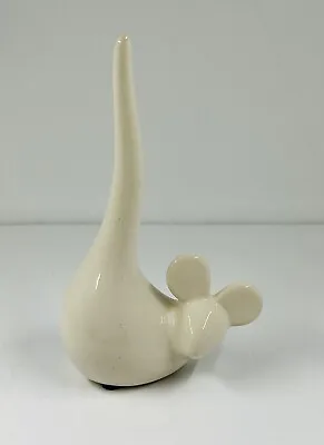 Vintage Mouse Shaped White Porcelain Ceramic Ring Holder 5.5” EUC • $14.99