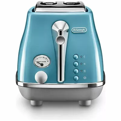 $154 • Buy NEW DeLonghi Icona Capitals Two Slice Toaster Lisbon Azure CTOC2003AZ