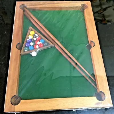 Games Snooker Mini Wooden Toys Children Kids New Power Handmade Pool Set Table  • $59.99