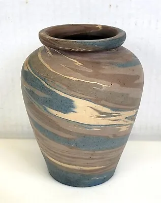 Vintage Niloak 6  Tall Mission Swirl Vase - Hand Made Art Pottery ~ T260 • $74.95