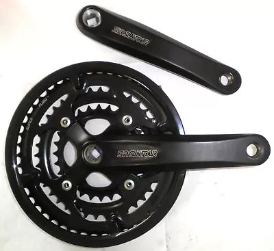 SR SUNTOUR BLACK 3-SPEED 48-38-28t 170mm BICYCLE CRANK BIKE PARTS 339-1 • $29.99