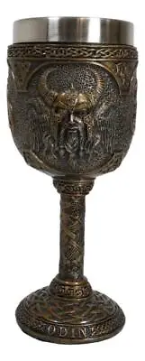 Ebros Norse Mythology Viking Alfather Odin God Of Asgard 7oz Resin Wine Goblet • $23.99