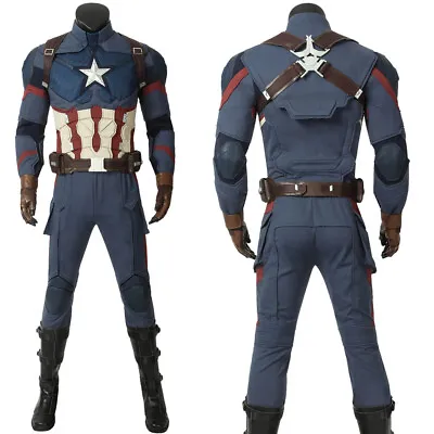 Avengers 4 Endgame Cosplay Costume Steven Rogers Captain America Costume Outfits • $133.36
