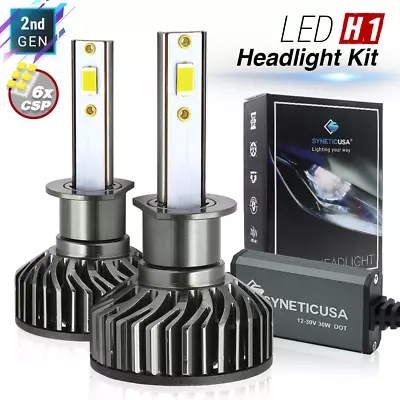 H1 CSP 6000K White High Power LED Fog Light Bulbs Lamps Conversion Kit DRL Light • $25.52