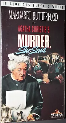 Agatha Christie's: MURDER SHE SAID (vhs) Margaret Rutherford. NEW. Sealed. Rare • $9.99