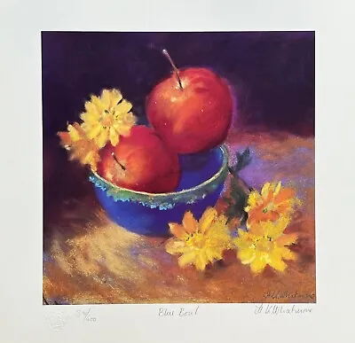 New Whatmore BLUE BOWL Hand Signed Limited Edition Lithograph Art • £18.99