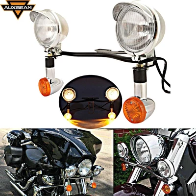 $69.99 • Buy Passing Turn Signals Spot Light Bar For Yamaha V-Star XVS 250 650 950 1100 1300